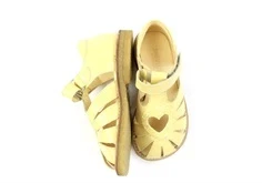 Angulus mellow gul sandal med hjerte, glitter og lak